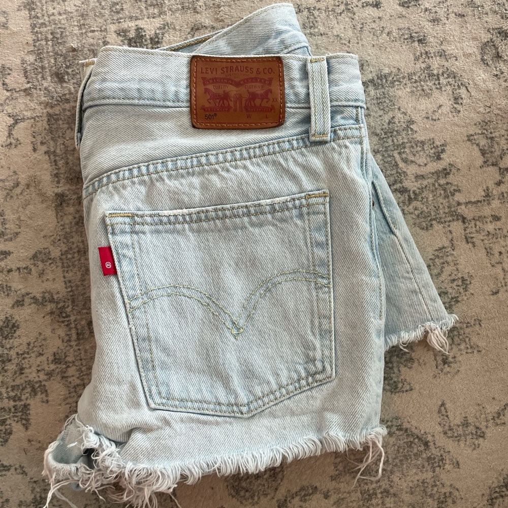Levi's Light Blue Jean Shorts